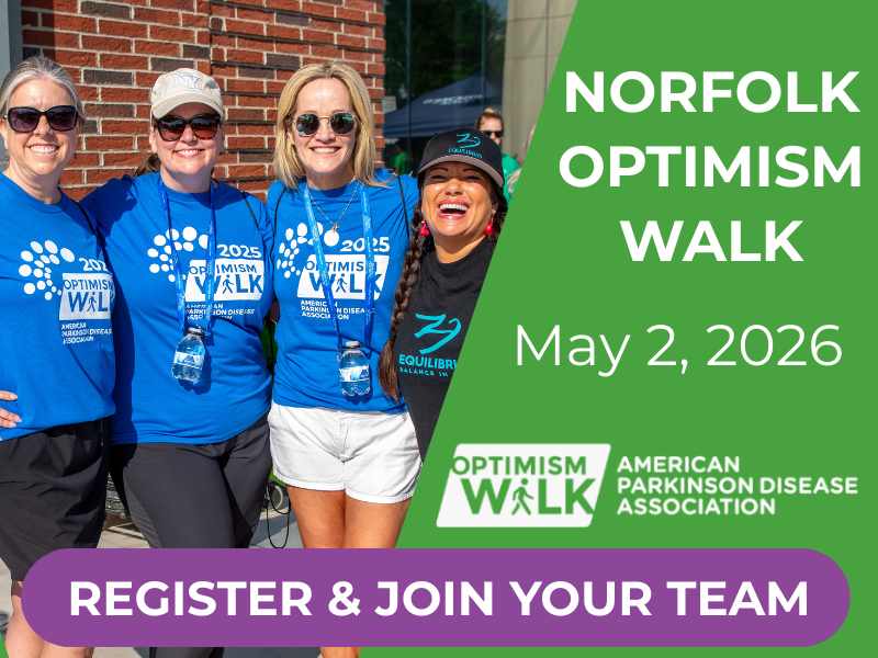 optimism walk for parkinson's in norfolk virginia registration link 