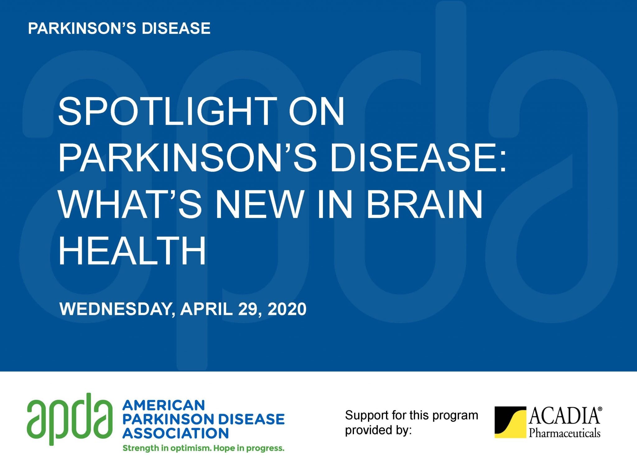 Spotlight On Parkinson S Disease What S New In Brain Health American