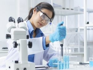 Young asian female Scientist