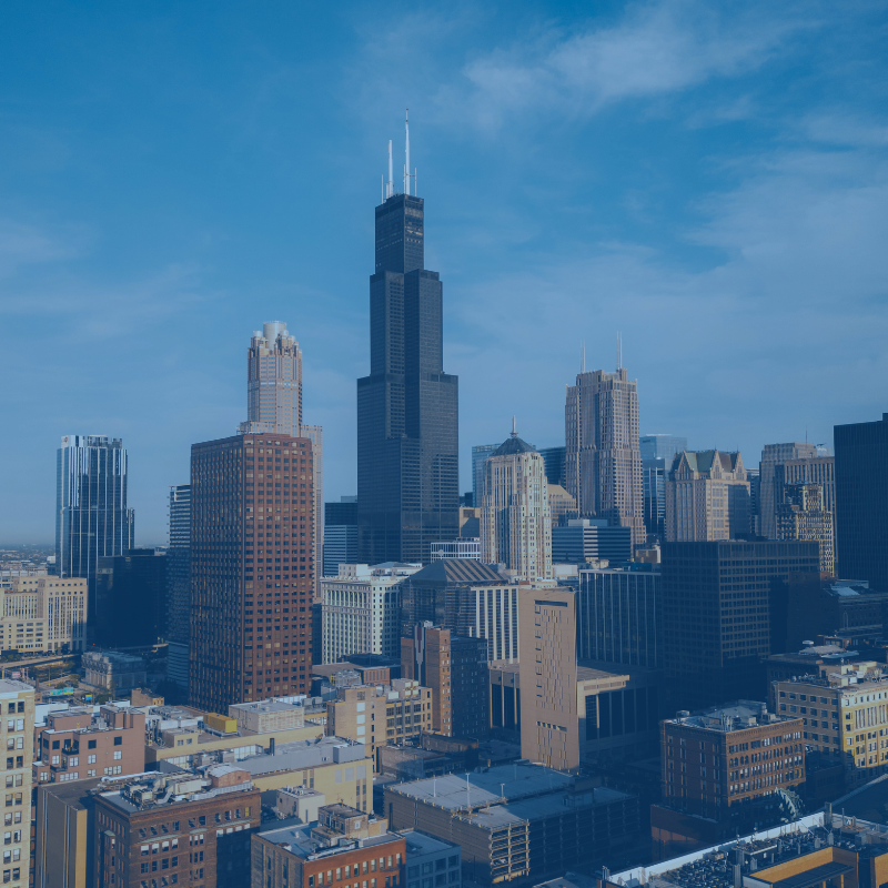Donate One Time to the APDA Illinois Chapter - Image of Chicago skyline