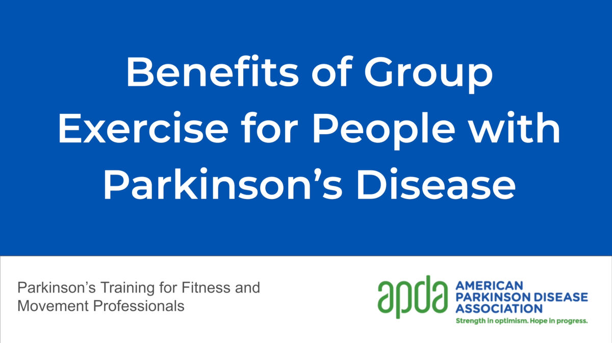 Group Exercise | American Parkinson Disease Association