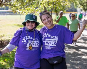 Walkers come together to raise funds and awareness at a 2025 APDA Optimism Walk.