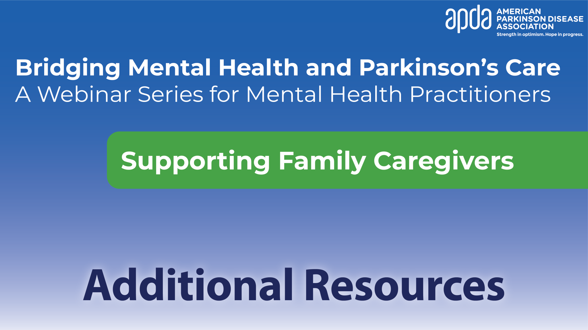 Additional Resources
